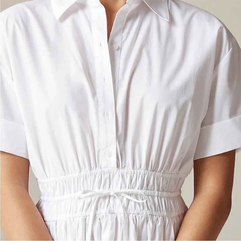 J. Crew White Elena Shirt Dress